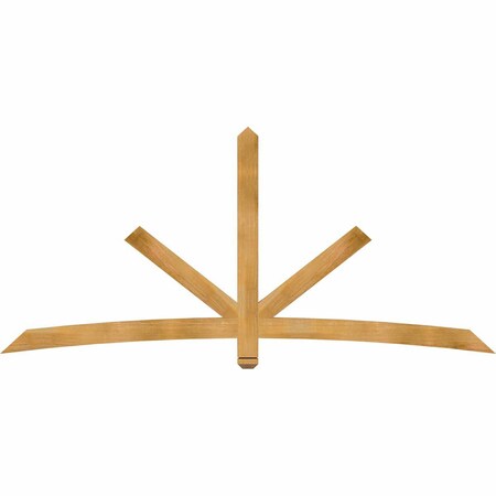 Ekena Millwork Alberta Rough Sawn Timber Gable Bracket, Western Red Cedar, 96"W x 44"H x 2"D x 4"F, 11/12 Pitch GBW096X44X0204ALB00RWR